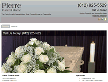 Tablet Screenshot of pierrefunerals.com